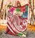 Tonga Polynesian Premium Blanket - Summer Plumeria (Red) - Polynesian Pride