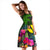 Hawaii Midi Dress - Turtle Plumeria Banana Leaf - Polynesian Pride