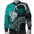 Samoa Custom Personalised Men's Bomber Jacket - Samoa Seal Wave Style (Green) - Polynesian Pride