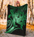 Hawaii Turtle Hibiscus Polynesian Vintage Premium Blanket - Green - Polynesian Pride