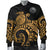 American Samoa Polynesian Bomber Jacket (Men) - Polynesian Turtle (Golden) - Polynesian Pride