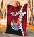 Tahiti Polynesian Premium Blanket - Tribal Wave Tattoo Flag Style - Polynesian Pride