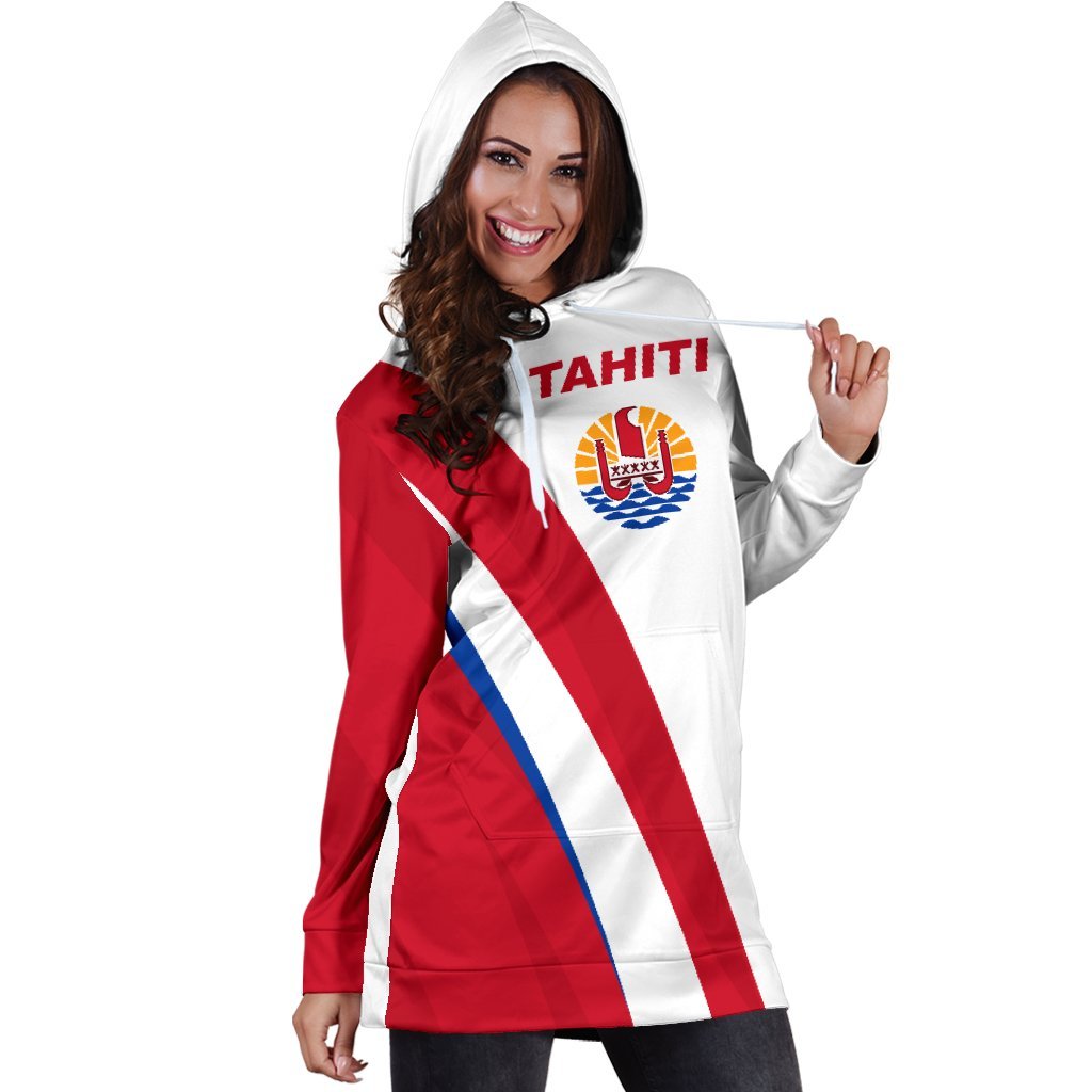 Tahiti Hoodie Dress - Tahiti Flag K5 - Polynesian Pride