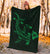 Hawaii Shark Green Polynesian Premium Blanket - Polynesian Pride