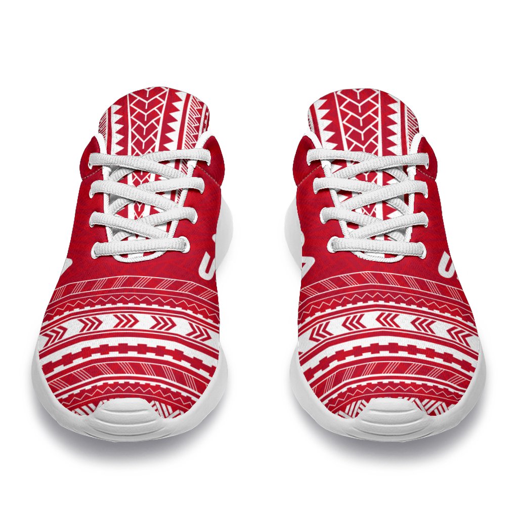 Samoa Sporty Sneakers - Polynesian Chief Flag Version - Polynesian Pride
