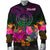 Palau Men's Bomber Jacket - Summer Hibiscus - Polynesian Pride