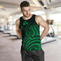 Kanaka Maoli Map Polynesian Tank Top Green - Polynesian Pride