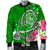 Tahiti Men's Bomber Jacket - Turtle Plumeria (Green) - Polynesian Pride