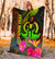 Vanuatu Polynesian Personalised Premium Blanket - Hibiscus and Banana Leaves - Polynesian Pride