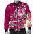 FSM Custom Personalised Men's Bomber Jacket - Turtle Plumeria (PINK) Pink - Polynesian Pride