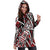 Chuuk Women Hoodie Dress - Tribal Flower Special Pattern Red Color - Polynesian Pride