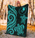 Yap Micronesian Premium Blanket - Turquoise Tentacle Turtle - Polynesian Pride