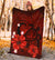 Hawaii Turtle Poly Tribal Red Premium Blanket - Polynesian Pride