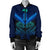 Maori Manaia New Zealand Women Bomber Jacket Blue - Polynesian Pride