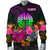 Tahiti Men's Bomber Jacket - Summer Hibiscus - Polynesian Pride