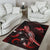 Papua New Guinea Polynesian Area Rugs - Turtle With Blooming Hibiscus Red - Polynesian Pride