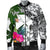 Wallis And Futuna Custom Personalised Men's Bomber Jacket White - Turtle Plumeria Banana Leaf - Polynesian Pride