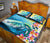 Hawaii Dolphin Plumeria Surfing Polynesian Quilt Bed Set - Muriel Style - AH - Polynesian Pride