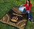 Vanuatu Premium Quilt - Vanuatu Coat Of Arms Polynesian Chief Gold Version - Polynesian Pride