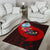 Guam Area Rug - Polynesian Hook And Hibiscus (Red) - Polynesian Pride