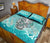 Maori Manaia The Blue Sea Quilt Bed Set, Turquoise - Polynesian Pride