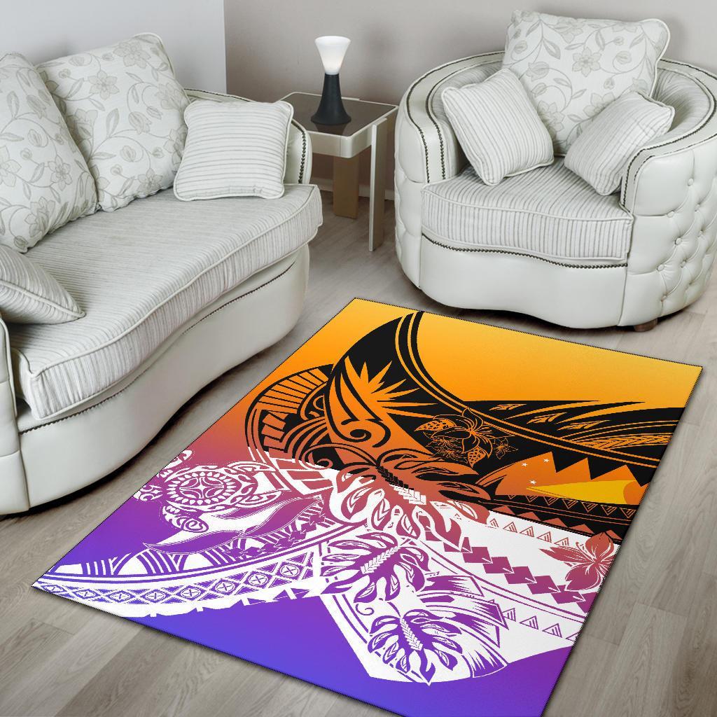Tokelau Area Rug - Tribal Jungle Pattern - Polynesian Pride