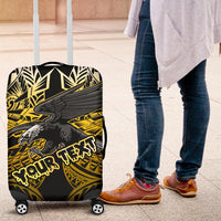 Samoa Polynesian Custom Personalised Luggage Covers - Eagle Tribal Pattern Yellow - Polynesian Pride
