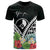 Yap Polynesian T Shirt Yap Coat of Arms & Polynesian Tropical Flowers White - Polynesian Pride