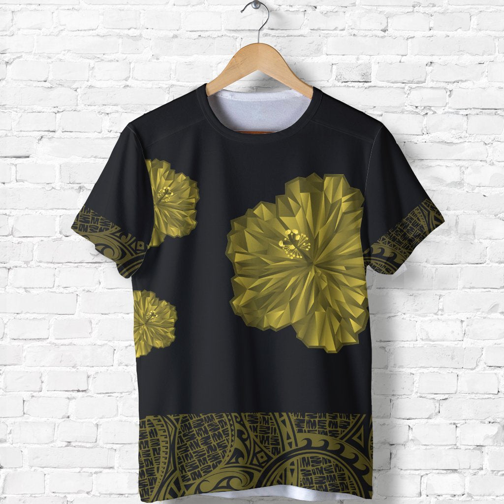 Polynesian T Shirt Hibiscus Polynesian Tattoo Unisex Green - Polynesian Pride