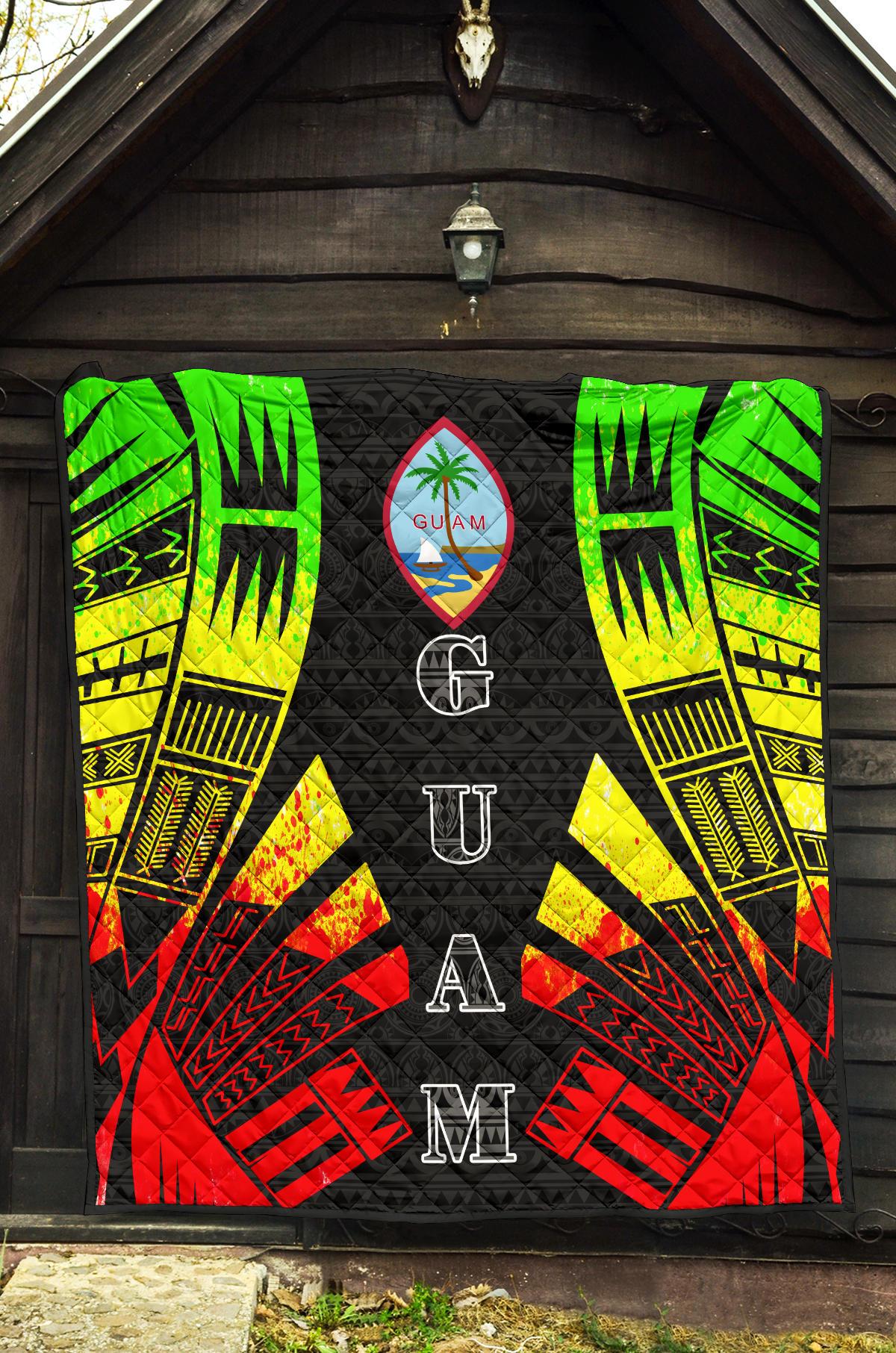 Guam Premium Quilt - Polynesian Tattoo Reggae - Polynesian Pride