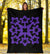 Hawaiian Premium Blanket Royal Pattern - Black And Purple - A1 Style - Polynesian Pride