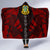 Tuvalu Hooded Blanket - Polynesian Tattoo Red - Polynesian Pride