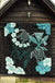 Hawaii Dream Catcher Hibiscus Plumeria Polynesian Turquoise - Premium Quilt AH - Polynesian Pride