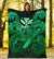 Hawaii Turtle Wave Polynesian Premium Blanket - Hey Style Green - Polynesian Pride