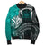 Samoa Custom Personalised Men's Bomber Jacket - Samoa Seal Wave Style (Green) - Polynesian Pride