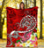 Polynesian Premium Blanket - Turtle Plumeria Red Color - Polynesian Pride