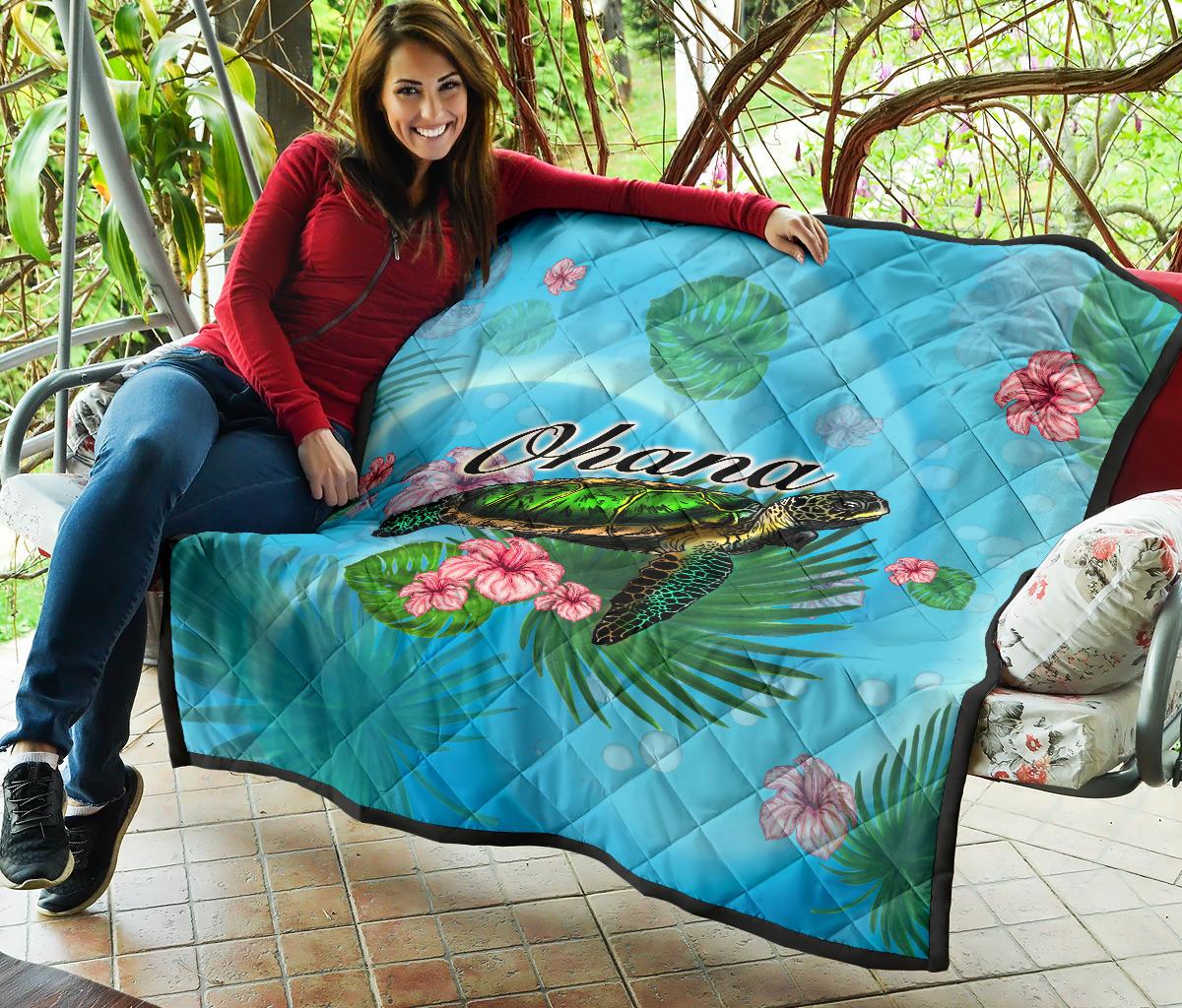 Ohana Turtle Premium Quilt - Polynesian Pride