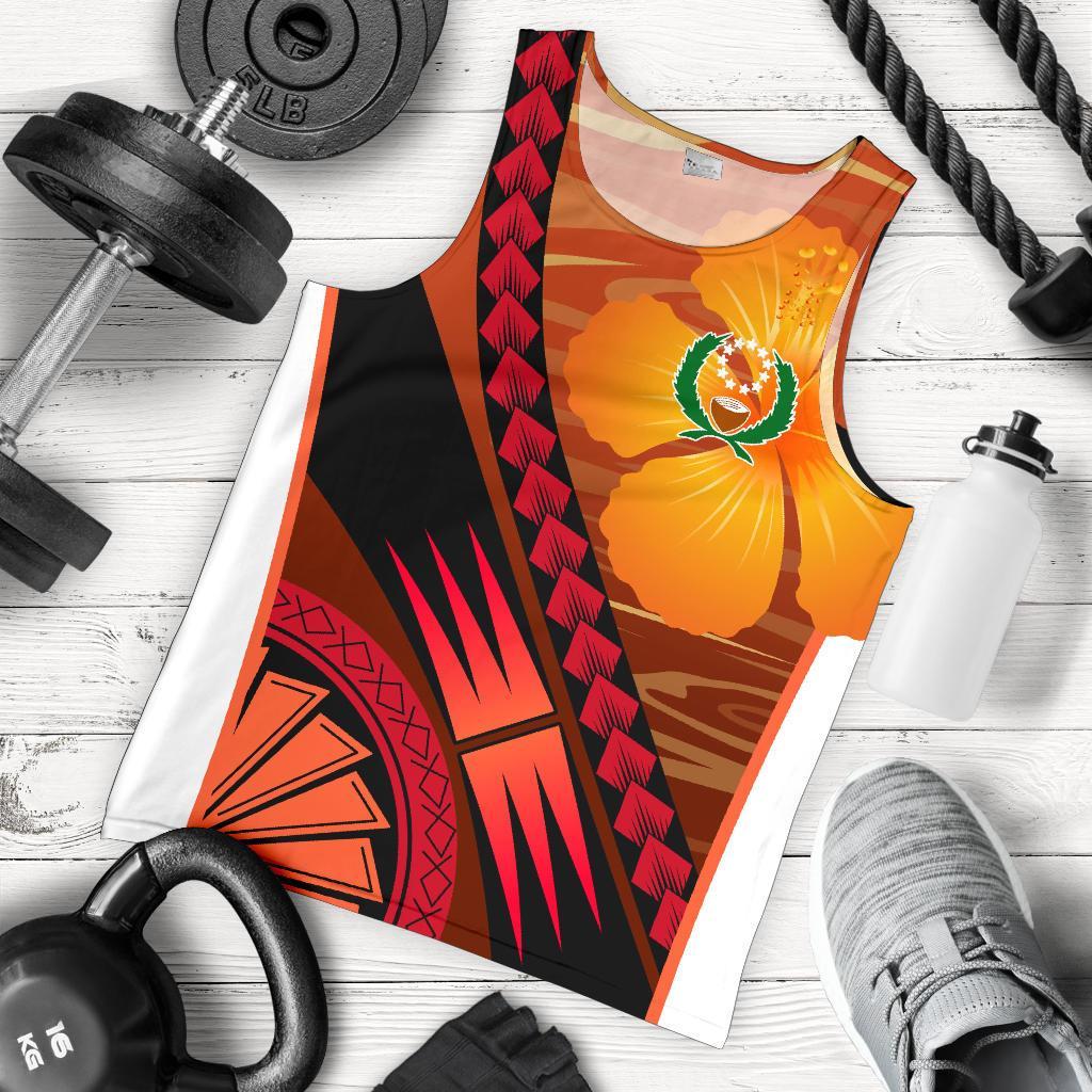 Samoa Polynesian Men Tank Top - Sport Style Orange - Polynesian Pride