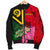 Vanuatu Men's Bomber Jacket - Vanuatu Flag with Hibiscus - Polynesian Pride