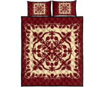 Hawaiian Quilt Royal Quilt Bed Set Red - Polynesian Pride