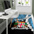 Fiji Polynesian Custom Personalised Area Rug - Tribal Wave Tattoo Flag Style - Polynesian Pride