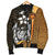 Samoa Polynesian Men's Bomber Jackets Gold - Turtle With Hook - Polynesian Pride
