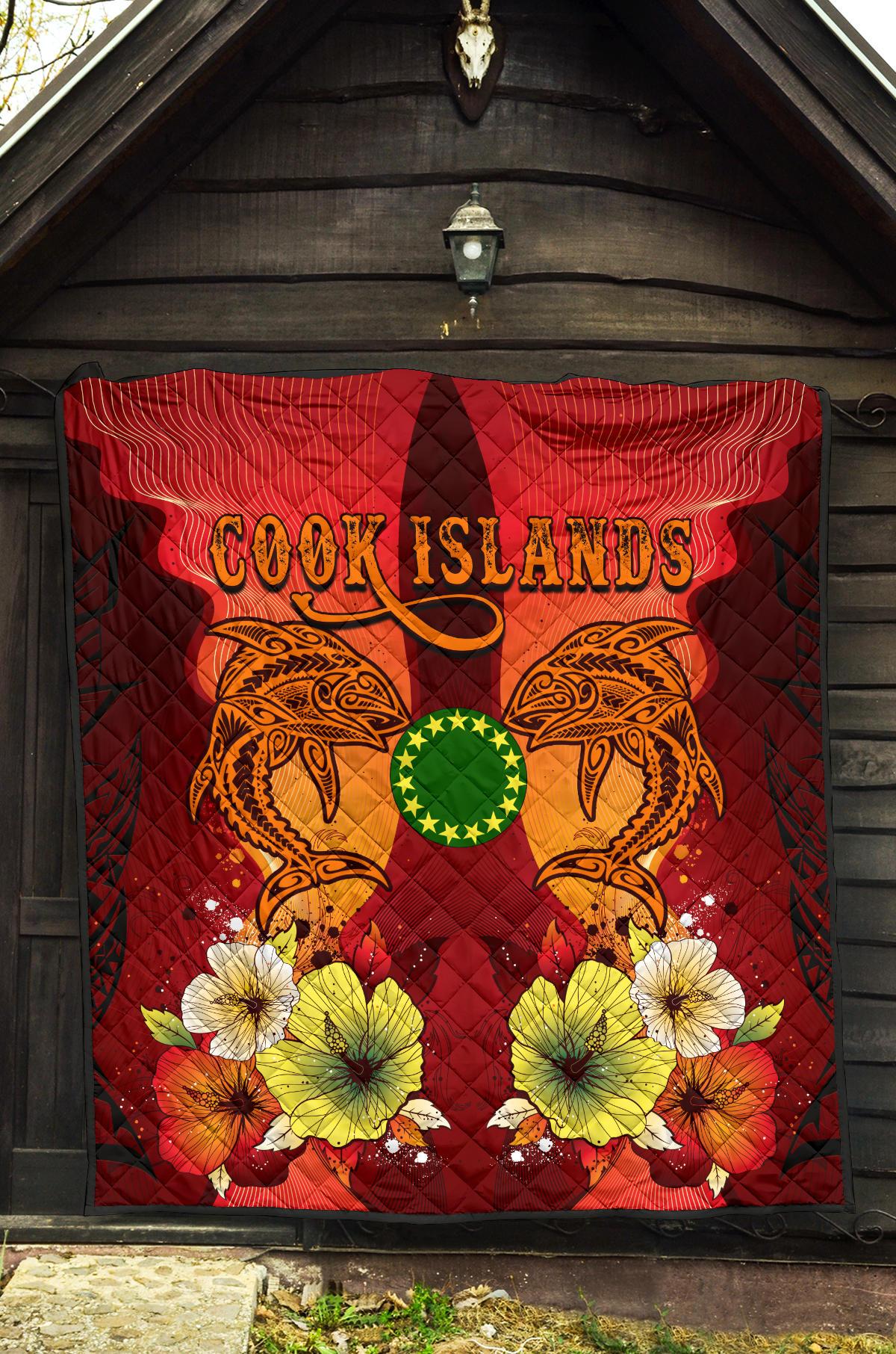 Cook Islands Premium Quilt - Tribal Tuna Fish - Polynesian Pride