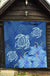 Hawaii Blue Hibiscus Turtle Polynesian Premium Quilt - Polynesian Pride