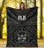 Fiji Premium Blanket - Fiji Seal With Polynesian Tattoo Style (Black) - Polynesian Pride