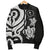 Chuuk Micronesian Men Bomber Jacket - White Tentacle Turtle - Polynesian Pride