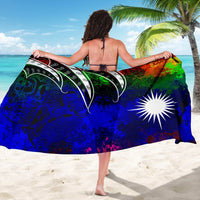 Marshall Islands Sarong - Tropical Leaf Rainbow Color - Polynesian Pride