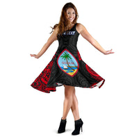 Guam Polynesian Custom Personalised Midi Dress - Guam Spirit - Polynesian Pride