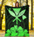 Hawaiian Kanaka Premium Blanket Hibiscus Polynesian Love Green - Polynesian Pride