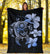 Hibiscus Plumeria Mix Polynesian Blue Turtle Premium Blanket - Polynesian Pride